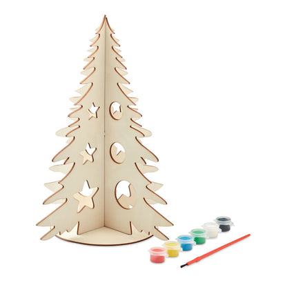 BAUM UND FARBE – DIY-Weihnachtsbaum aus Holz