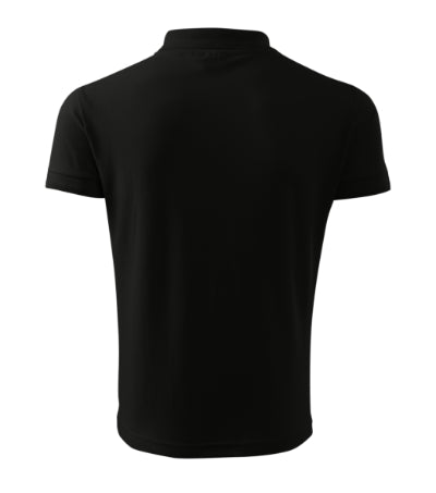 MALFINI PIQUE POLO FREE Men's polo shirt in black - promotional clothing printed with your company logo