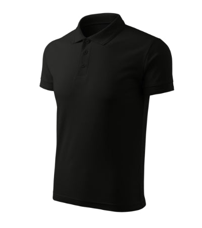 MALFINI PIQUE POLO FREE Men's polo shirt in black - promotional clothing printed with your company logo