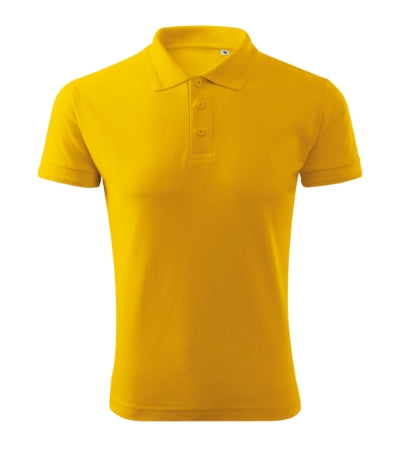 MALFINI PIQUE POLO FREE Men's polo shirt in yellow - promotional clothing printed with your company logo
