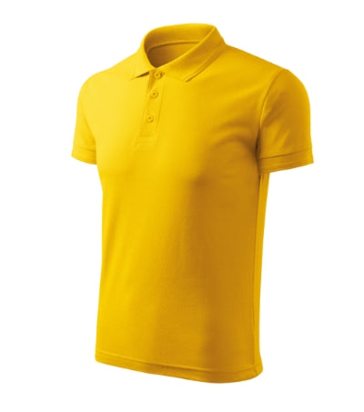 MALFINI PIQUE POLO FREE Men's polo shirt in yellow - promotional clothing printed with your company logo