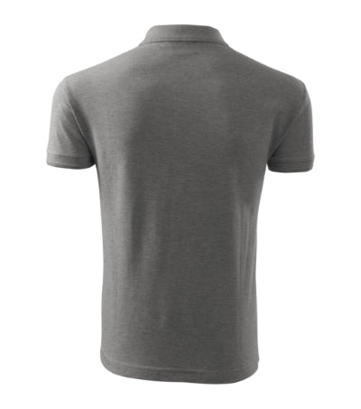 MALFINI PIQUE POLO FREE Men's polo shirt in dark gray melange - promotional clothing printed with your company logo