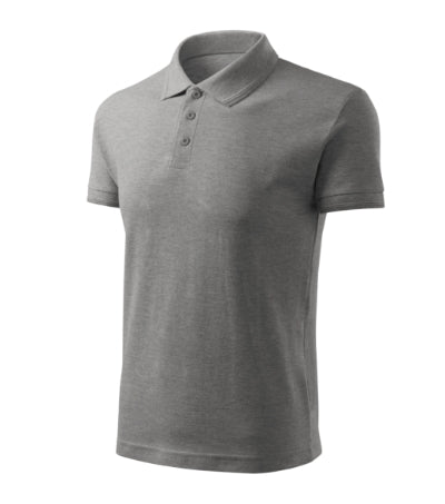 MALFINI PIQUE POLO FREE Men's polo shirt in dark gray melange - promotional clothing printed with your company logo