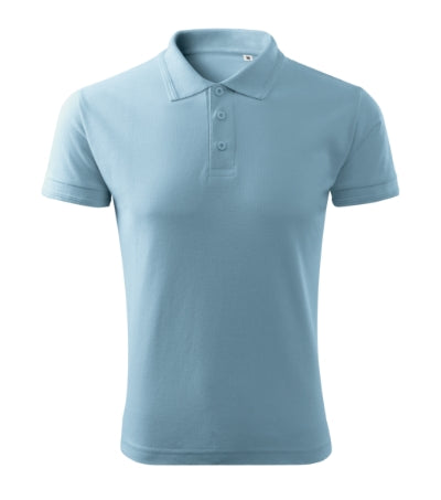 MALFINI PIQUE POLO FREE Men's polo shirt in sky blue - promotional clothing printed with your company logo