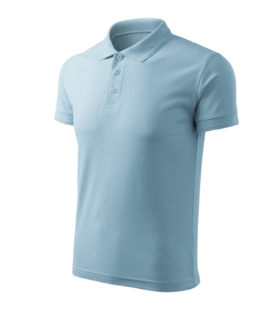 MALFINI PIQUE POLO FREE Men's polo shirt in sky blue - promotional clothing printed with your company logo