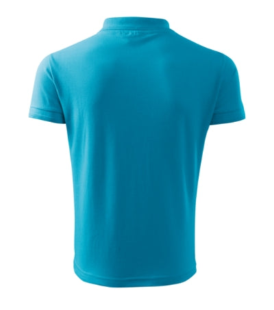 MALFINI PIQUE POLO FREE Men's polo shirt in blue atoll - promotional clothing printed with your company logo