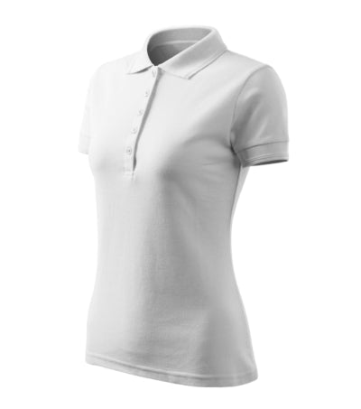 MALFINI PIQUE POLO FREE Women's polo shirt in white - promotional clothing printed with your company logo