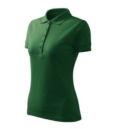 MALFINI PIQUE POLO FREE Women's polo shirt in bottle green - promotional clothing printed with your company logo
