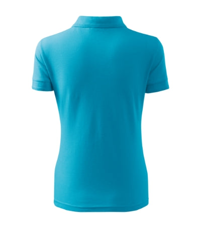 MALFINI PIQUE POLO FREE Women's polo shirt in blue atoll - promotional clothing printed with your company logo