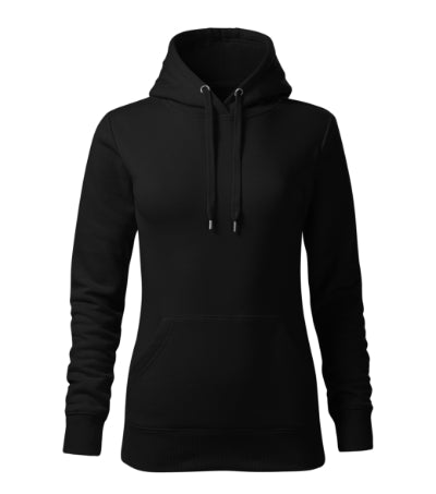 MALFINI CAPE FREE Women's sweatshirt in black - promotional clothing printed with your company logo