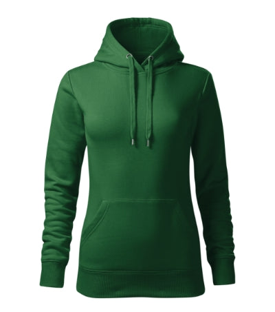 MALFINI CAPE FREE Women's sweatshirt in bottle green - promotional clothing printed with your company logo