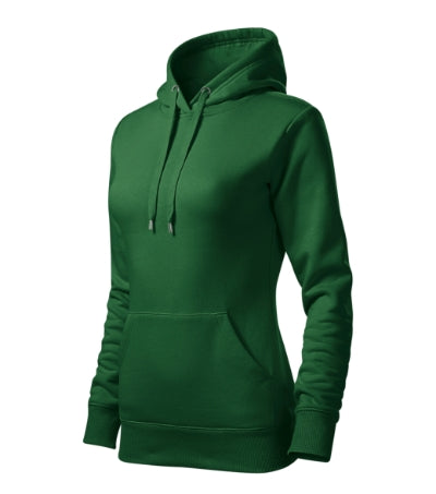 MALFINI CAPE FREE Women's sweatshirt in bottle green - promotional clothing printed with your company logo