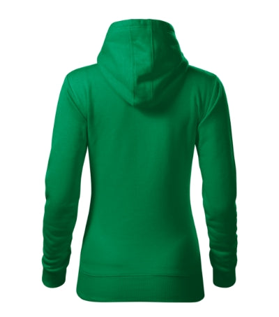 MALFINI CAPE FREE Women's sweatshirt in kelly green - promotional clothing printed with your company logo