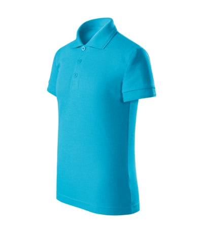MALFINI PIQUE POLO FREE Kids' polo shirt in blue atoll - promotional clothing printed with your company logo