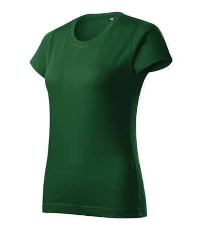 MALFINI BASIC FREE Women's T-shirt in bottle green - promotional clothing printed with your company logo