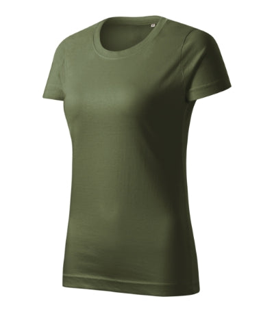 MALFINI BASIC FREE Women's T-shirt in khaki - promotional clothing printed with your company logo