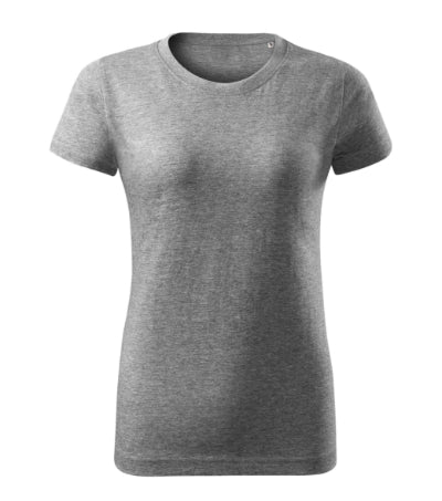 MALFINI BASIC FREE Women's T-shirt in dark gray melange - promotional clothing printed with your company logo