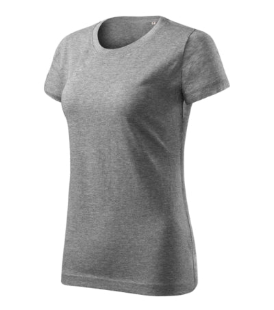 MALFINI BASIC FREE Women's T-shirt in dark gray melange - promotional clothing printed with your company logo