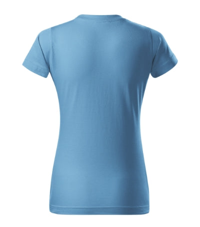 MALFINI BASIC FREE Women's T-shirt in azure blue - promotional clothing printed with your company logo