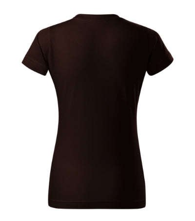 MALFINI BASIC FREE Women's T-shirt in coffee - promotional clothing printed with your company logo