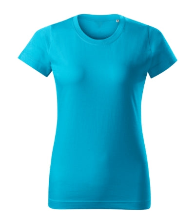 MALFINI BASIC FREE Women's T-shirt in blue atoll - promotional clothing printed with your company logo