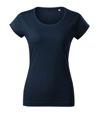 MALFINI VIPER FREE Women's T-shirt in navy blue - promotional clothing printed with your company logo