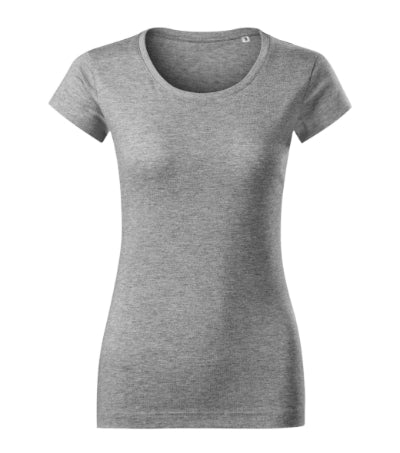 MALFINI VIPER FREE Women's T-shirt in dark gray melange - promotional clothing printed with your company logo