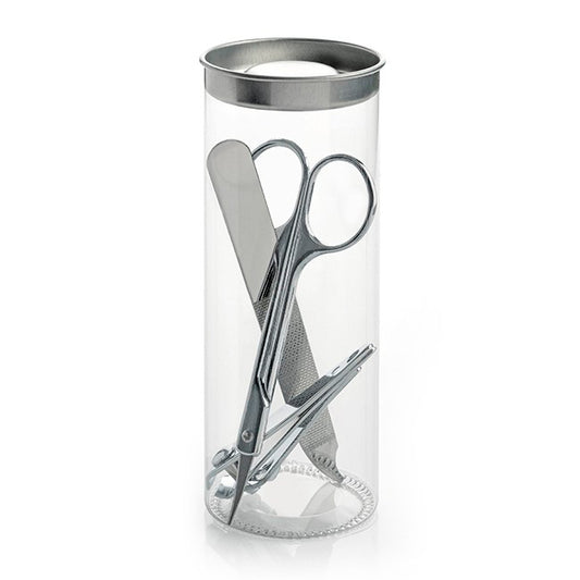 Set manicure da 3 pezzi in tubo in PET | Regali benessere firmati