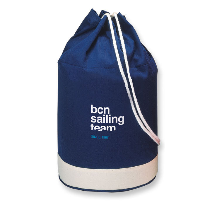 YACHT - Sac polochon en coton bicolore