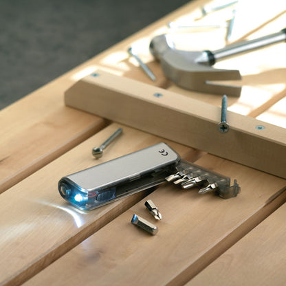 ALUTOOL - Porta multiutensile e torcia LED