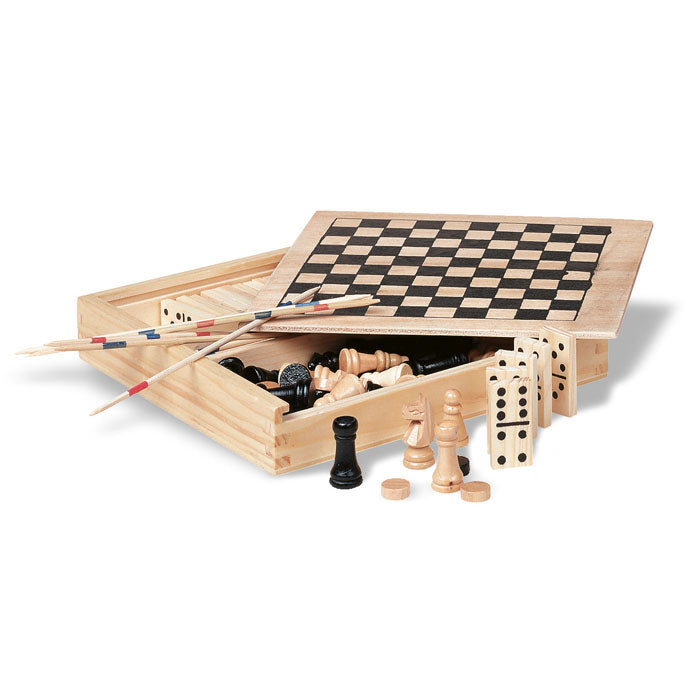 TRIKES - 4 Spiele in Holzkiste