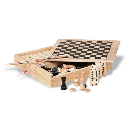 TRIKES - 4 Spiele in Holzkiste