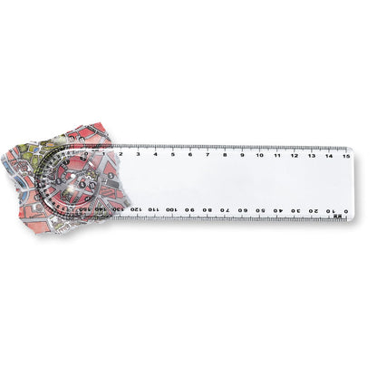 LASTA - Righello con lente d'ingrandimento