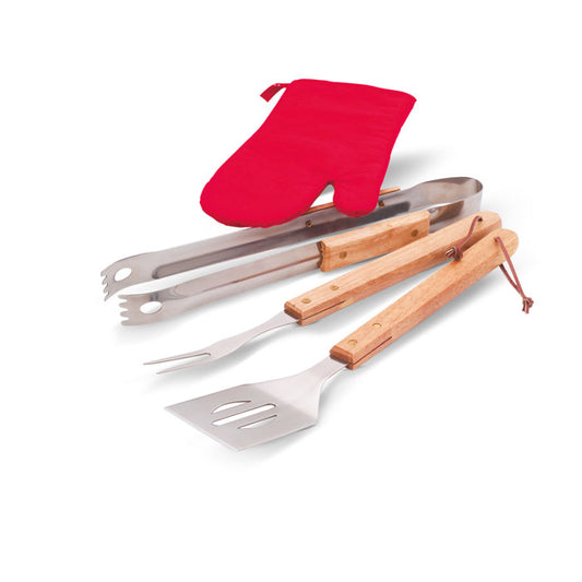 DONAU EAST - Delantal para barbacoa con utensilios para barbacoa
