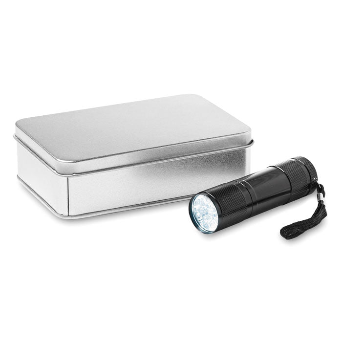 LED PLUS - Lampe de poche LED dans une boîte en fer blanc