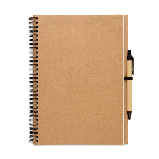 BLOQUERO PLUS - Libreta reciclada con bolígrafo