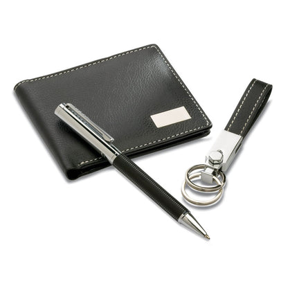ELEGANCI - Portachiavi e portafoglio con penna a sfera