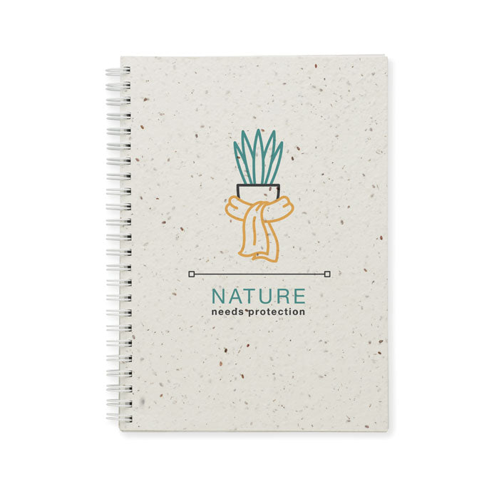 SEED RING - Carnet de couverture en papier graine A5