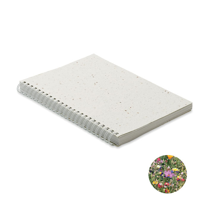 SEED RING - Carnet de couverture en papier graine A5