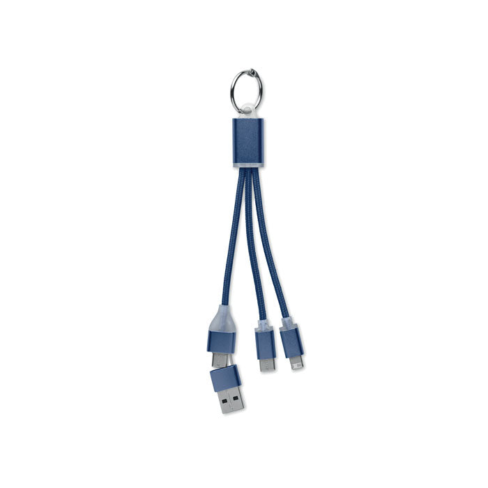 AZUL - Cable de carga 4 en 1 tipo C