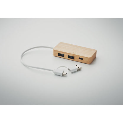 HUBBAM - Hub USB 3 ports Bambou