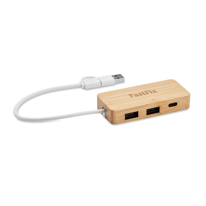 HUBBAM - Hub USB 3 ports Bambou
