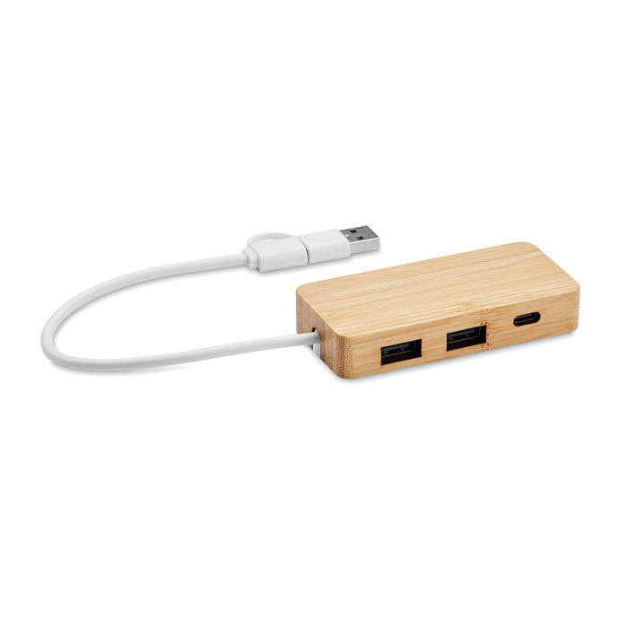 HUBBAM - Hub USB 3 ports Bambou