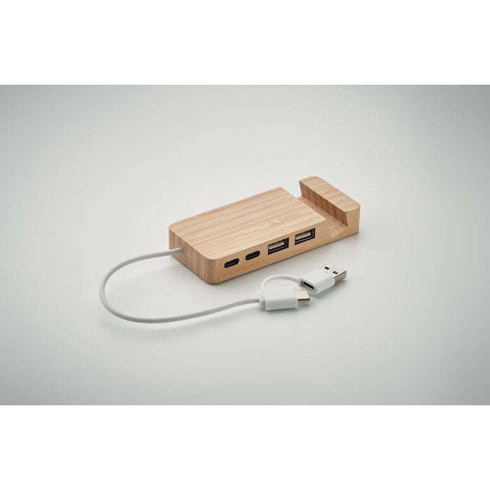 HUBSTAND - Hub USB 4 ports Bambou