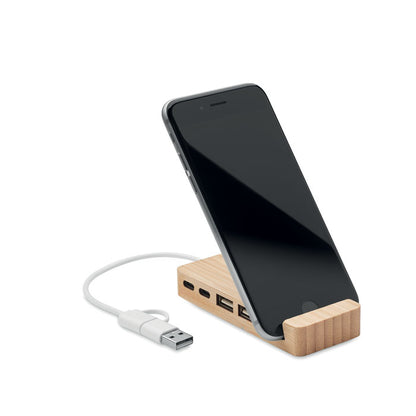 HUBSTAND - Hub USB 4 ports Bambou
