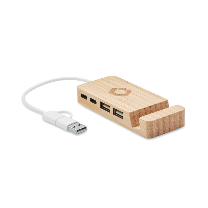 HUBSTAND - Hub USB 4 ports Bambou