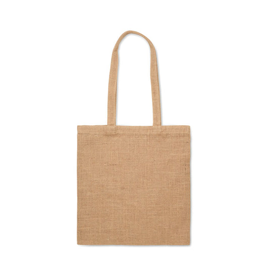ZOLANG - Borsa shopping in iuta con manico lungo