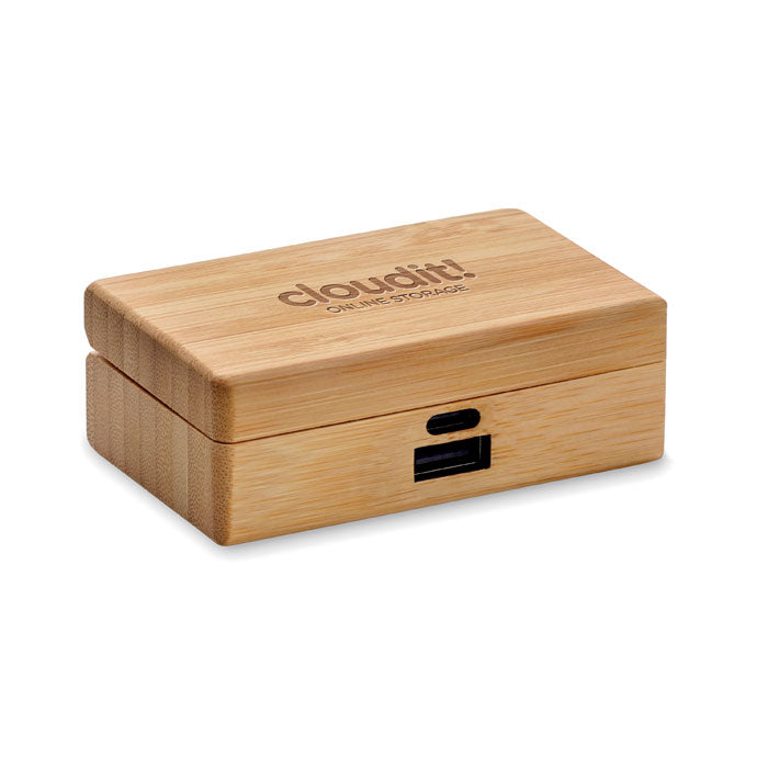 OREBAM - Auricolari TWS in custodia di bambù