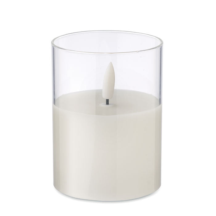 XANDLE+ - Candela di cera a LED in supporto di vetro