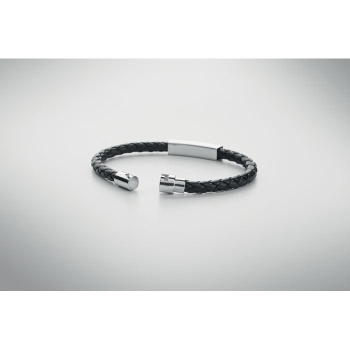 FAULETI - Pulsera trenzada de piel sintética